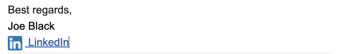 LinkedIn Icon in Email Signature