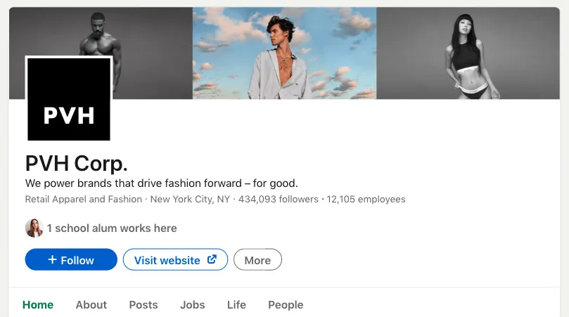Beispiel für das Titelbild einer LinkedIn-Unternehmensseite.