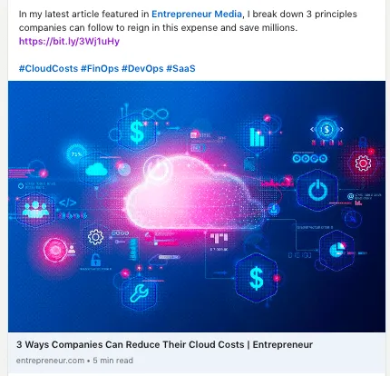 Beispiel für ein LinkedIn-Linkvorschaubild.