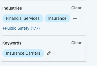 Suchbeispiel für Fachkräfte aus der Branche „Financial Services“ und insbesondere aus der Unterkategorie „Insurance“