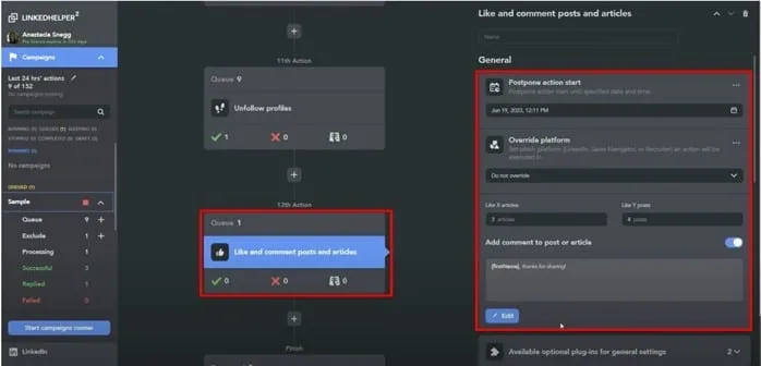 Cómo configurar una secuencia de calentamiento previo al contacto para LinkedIn en Linked Helper 2.