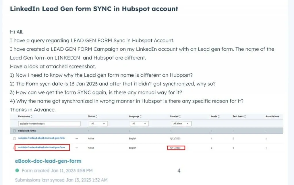 Integración directa de HubSpot y los formularios de generación de leads de LinkedIn