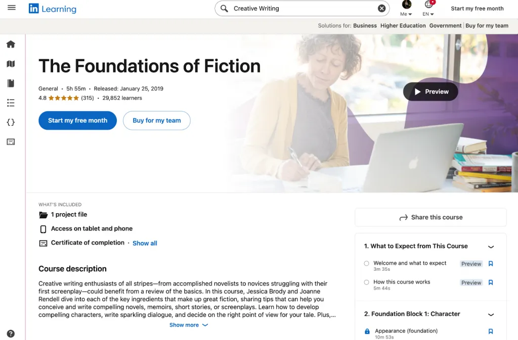 Acesso offline ao LinkedIn Learning