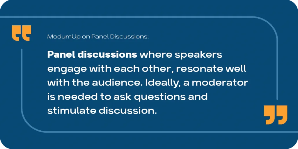 A ModumUp sobre painéis de debate
