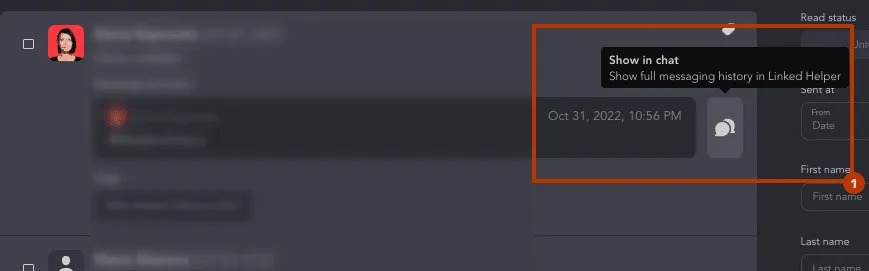 Automatisierte Nachrichten in Linked Helper mit Anzeige des Nachrichtenverlaufs im Chat