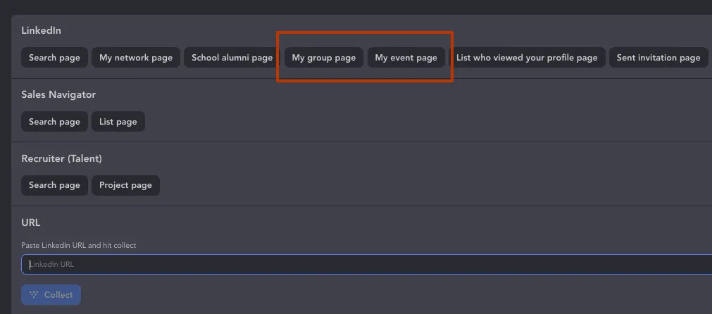 Automatisierung von Nachrichten über Gruppen oder Veranstaltungen mit Linked Helper