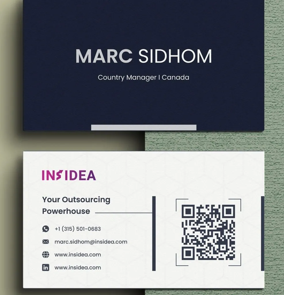 Ejemplos de LinkedIn en tarjetas de presentación: utilice el icono de LinkedIn