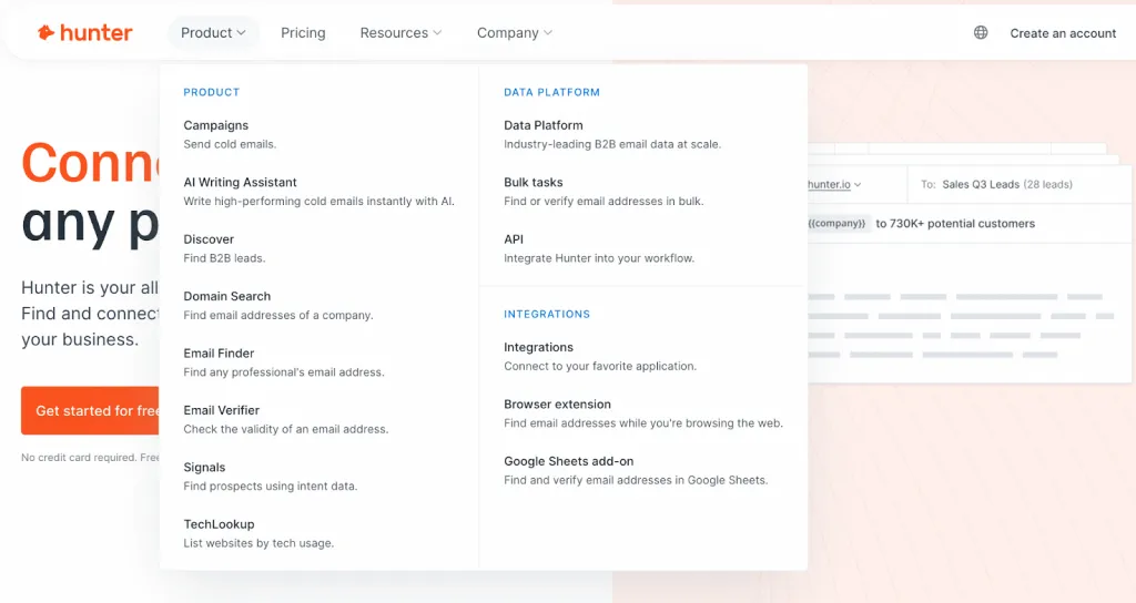 linkedin open profile hunter outreach tool
