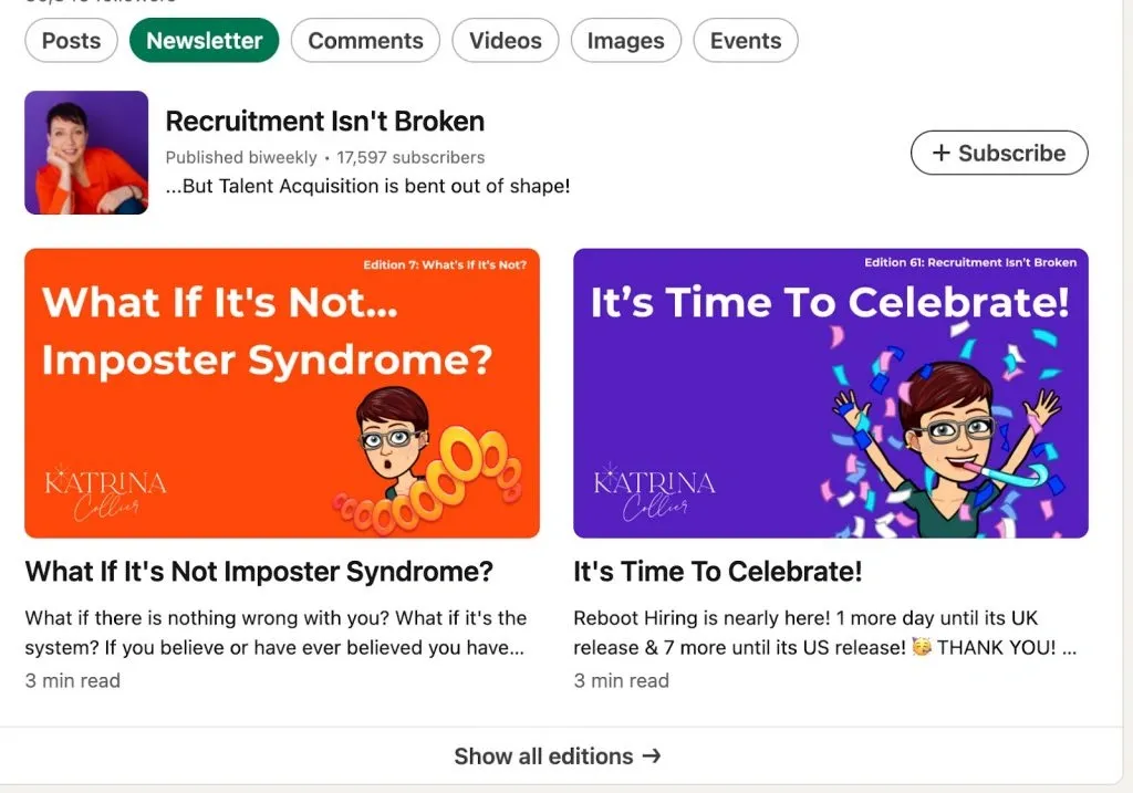 Utiliser LinkedIn pour développer sa marque personnelle – exemples de couvertures d’articles aux couleurs de la marque