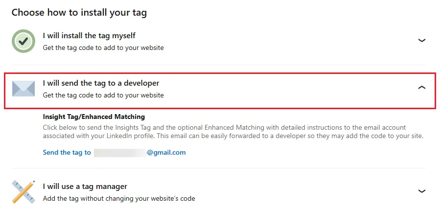 LinkedIn Pixel Setup Interface Part 3