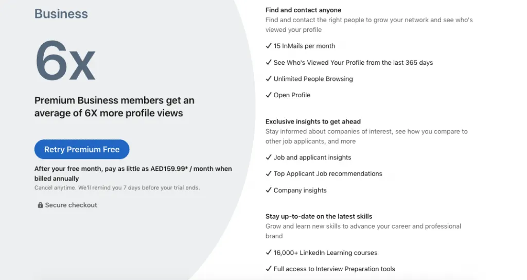 Tarifs de LinkedIn Premium : avantages et inconvénients de l’offre Business