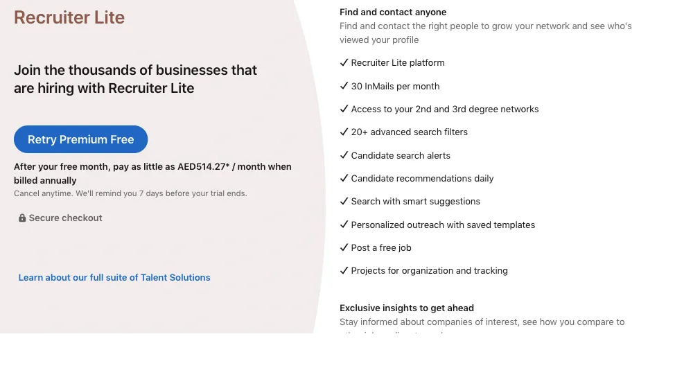 Les fonctionnalités de messagerie de LinkedIn Recruiter Lite justifient-elles son prix ?