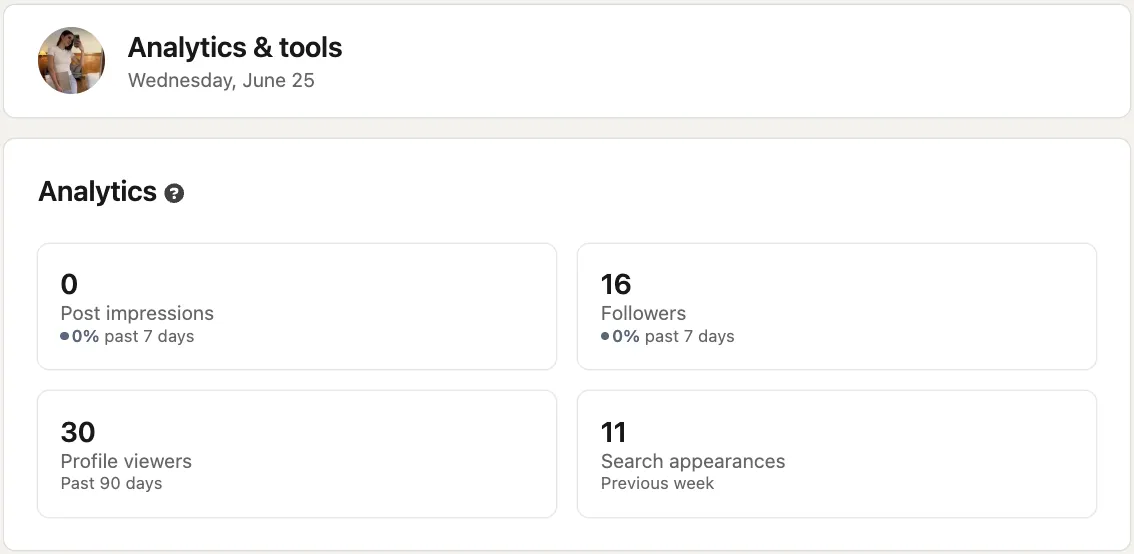 LinkedIn Profile Analytics Dashboard