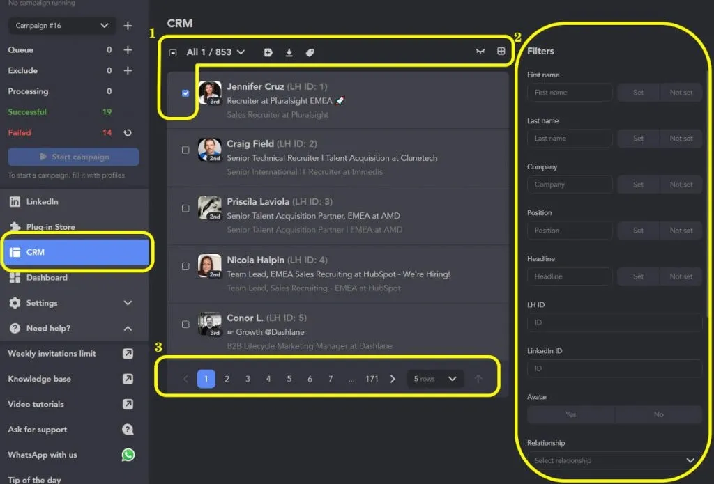 Massennachrichten mit Linked Helper