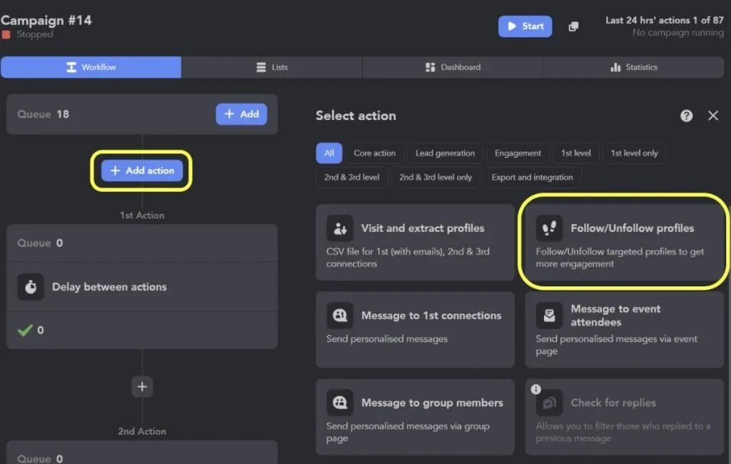 Profilen mit Linked Helper automatisch folgen