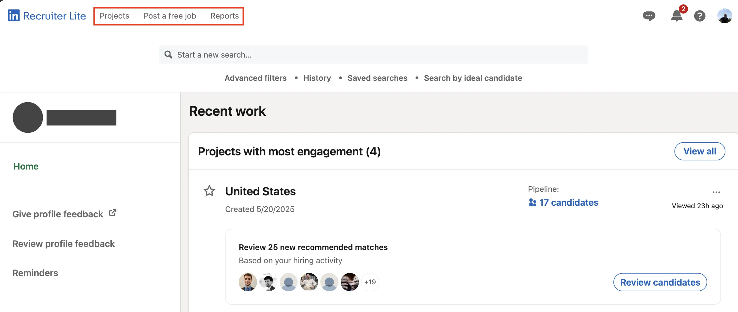 LinkedIn Recruiter Dashboard