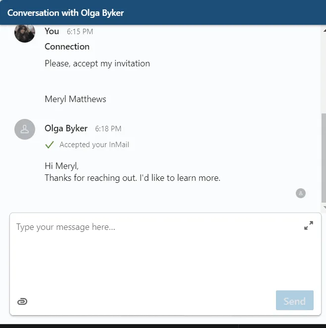 Comment envoyer un InMail à un recruteur