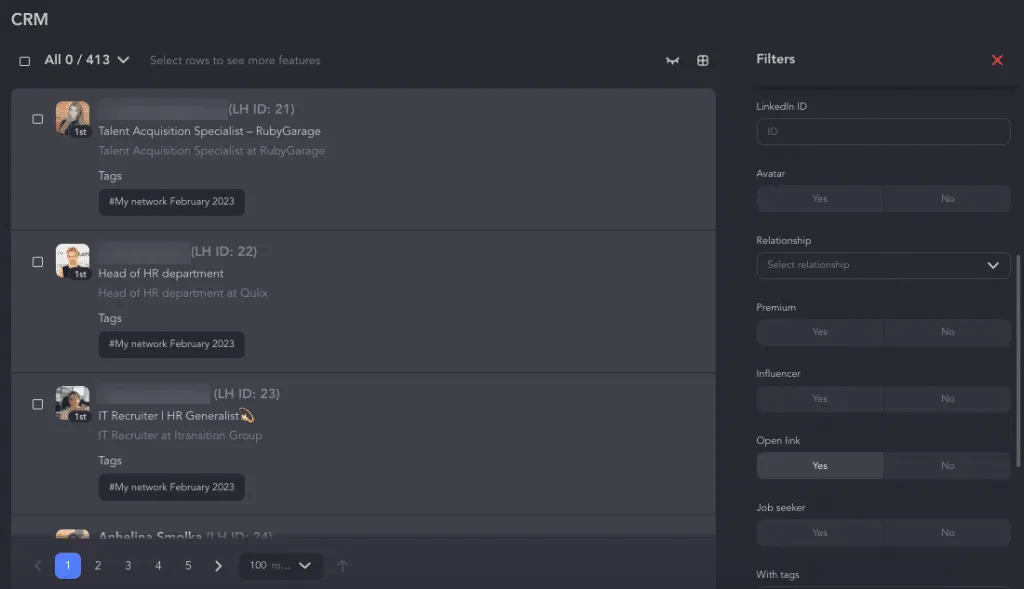 Tool zum Speichern von Leads im CRM bei der Arbeit mit LinkedIn Sales Navigator