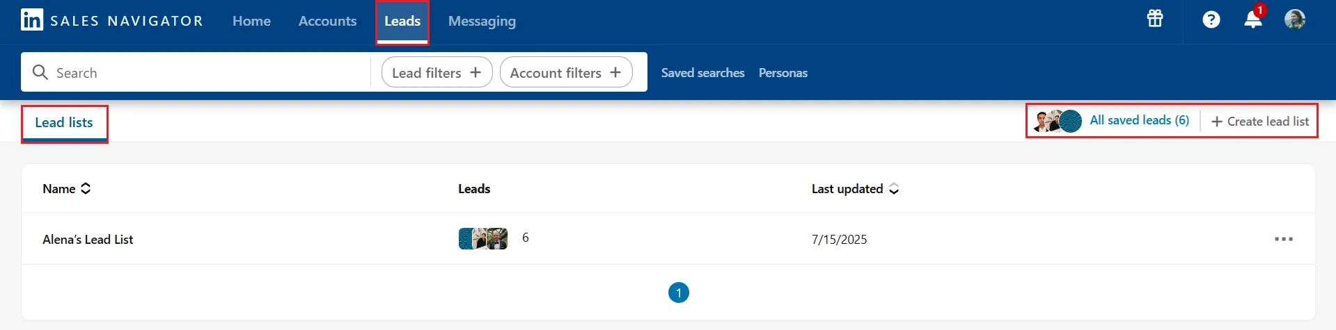 LinkedIn Sales Navigator Leads