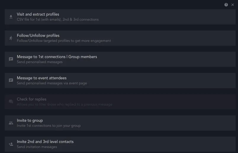Funktionen des LinkedIn Sales Navigator-Scrapers
