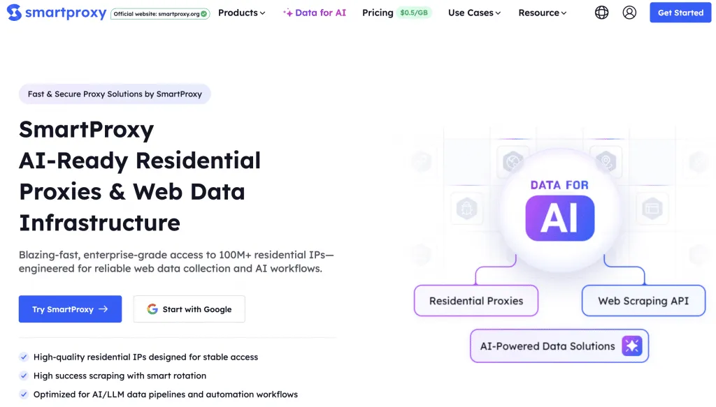 Extracteur de données LinkedIn Smartproxy