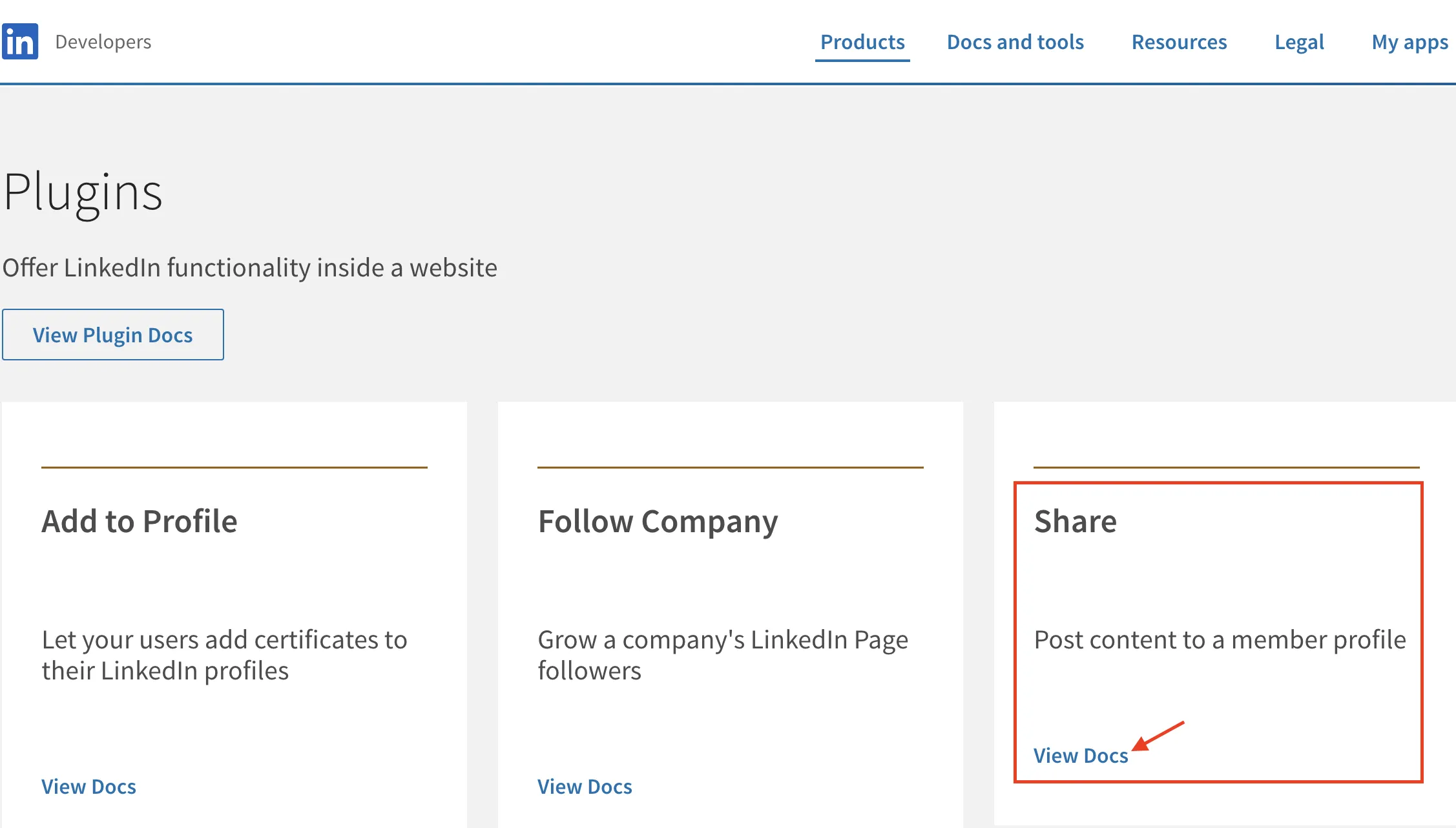 LinkedIn Share Button Embed Code