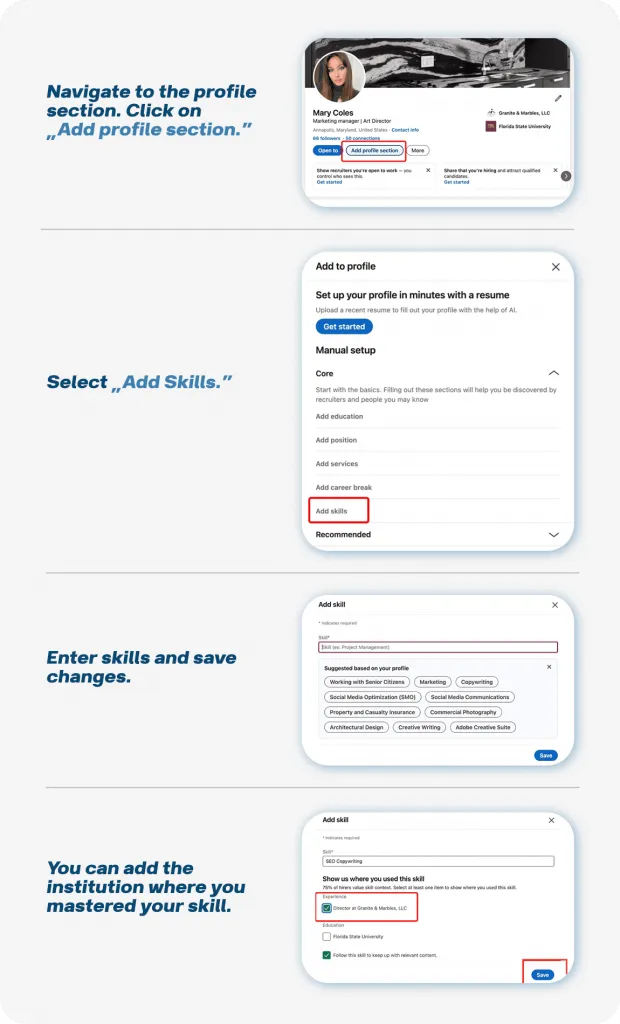So fügen Sie Kenntnisse auf LinkedIn hinzu