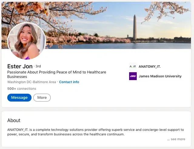 Beispiel für ein gutes Profil zur Steigerung des LinkedIn-SSI-Scores