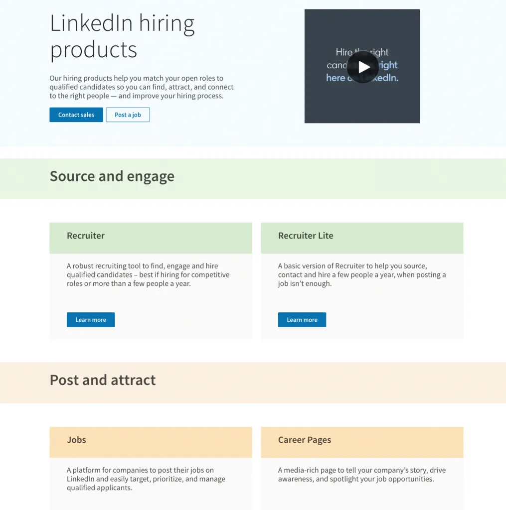 LinkedIn-Produkte für das Recruiting und LinkedIn Talent Solutions