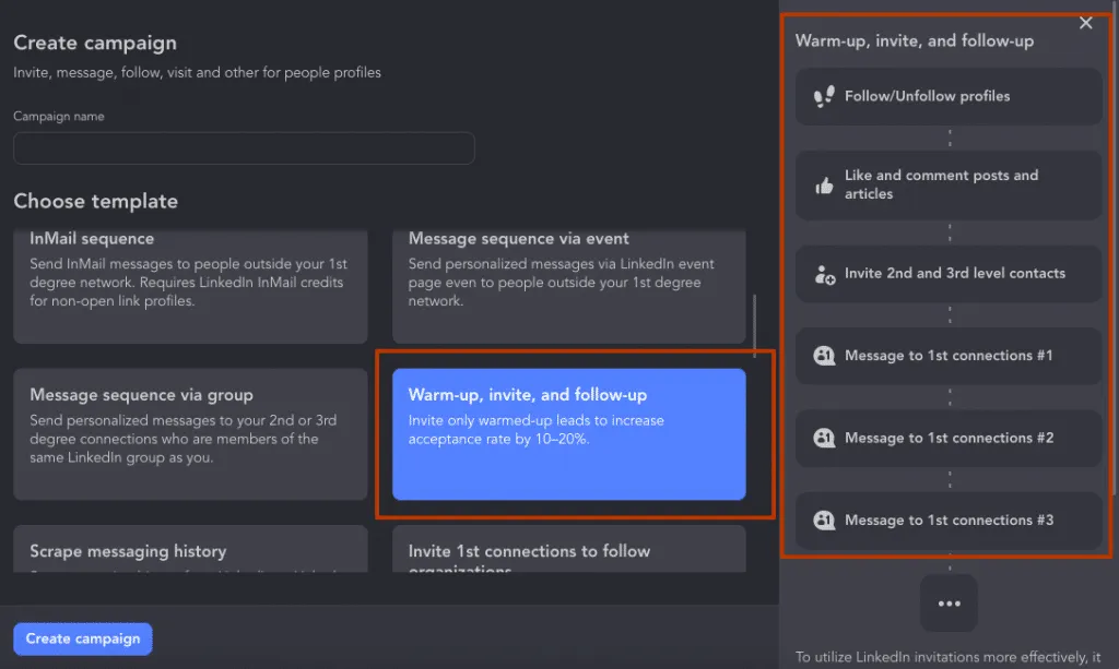 Vente B2B avec une campagne de mise en confiance, d’invitation et de relance