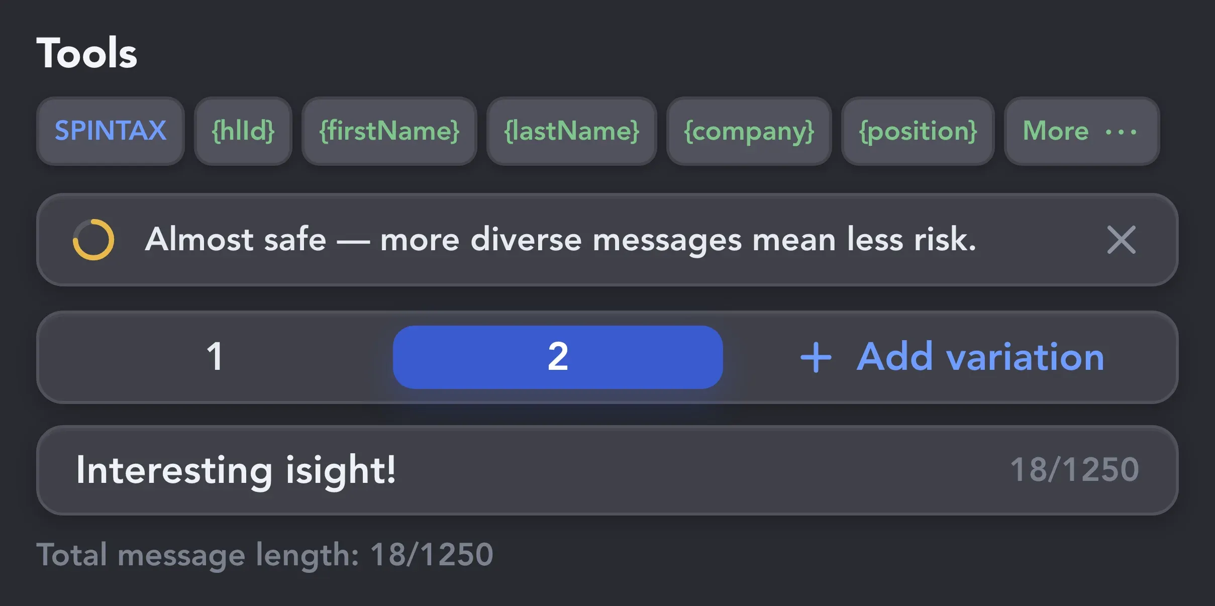 Flexible Comment Setup