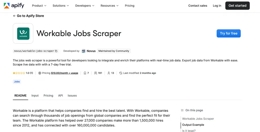 como recolher ofertas de emprego do LinkedIn com o Apify