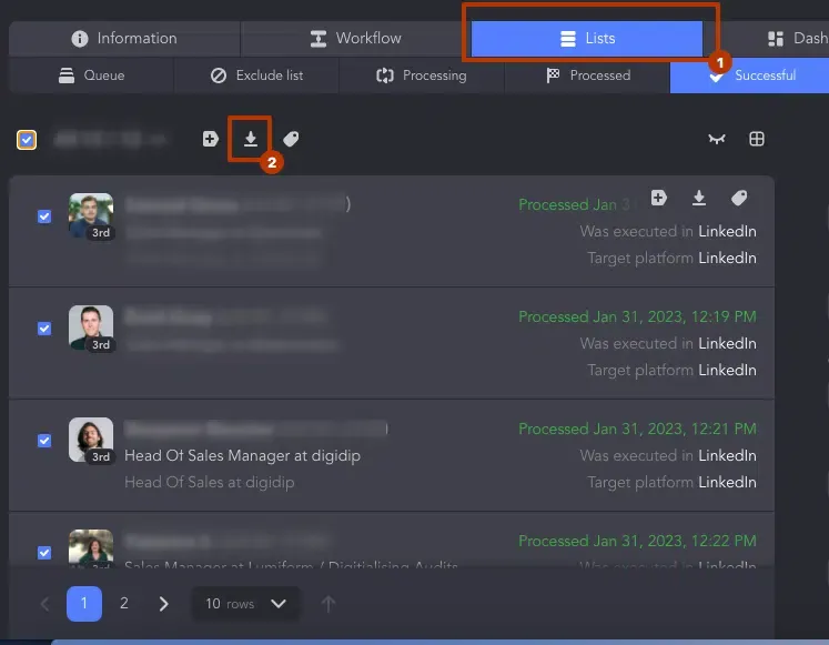 descarregar dados com um scraper de descrições de ofertas de emprego no LinkedIn