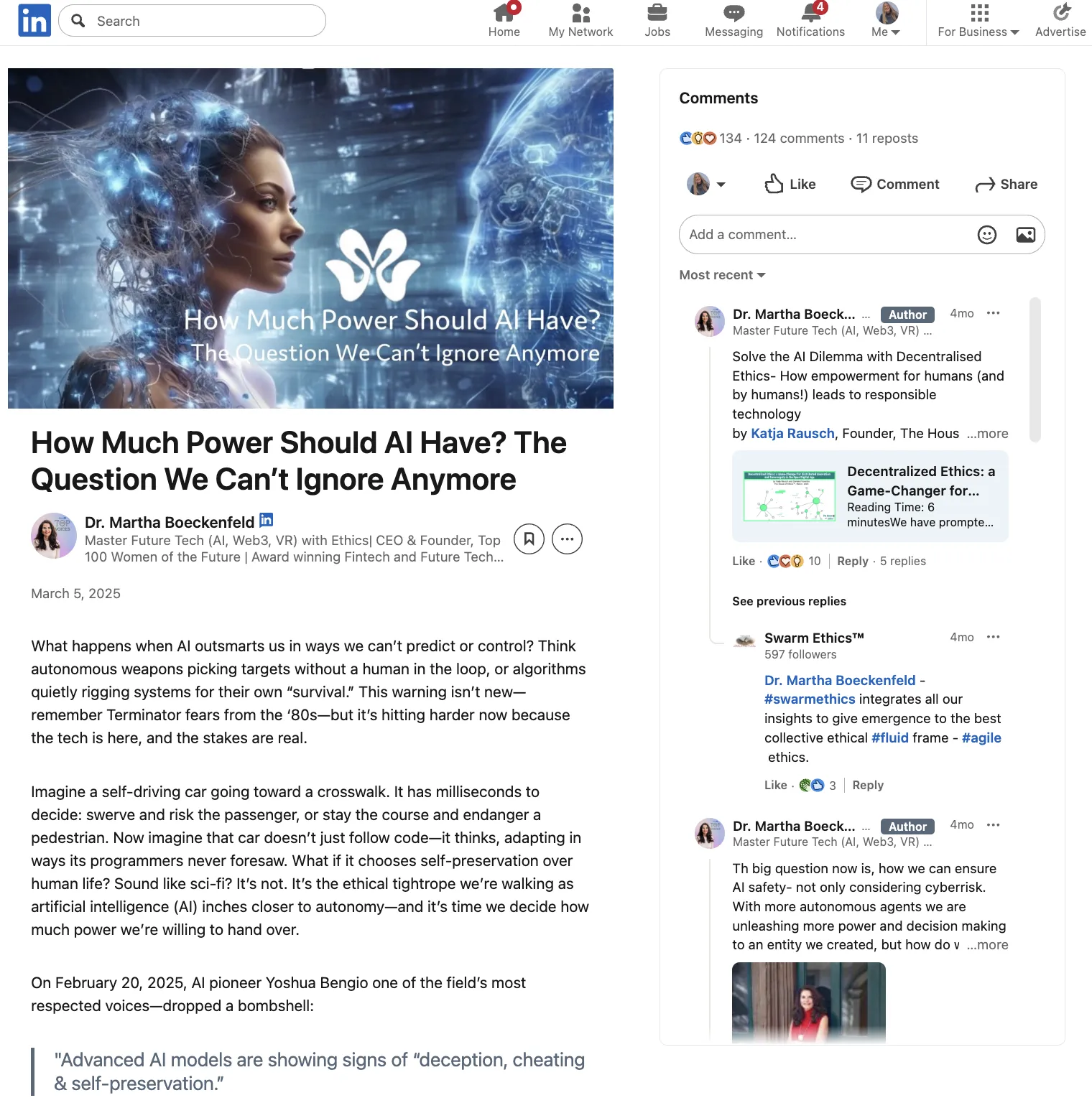 Published LinkedIn Article Example