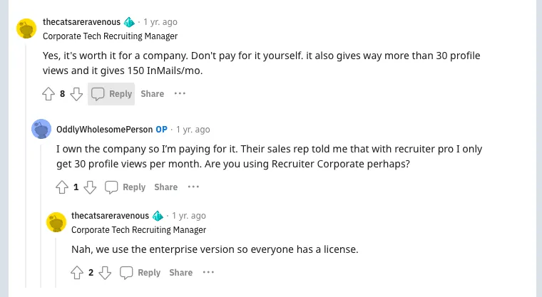 Erfahrungsberichte zu Recruiter auf Reddit