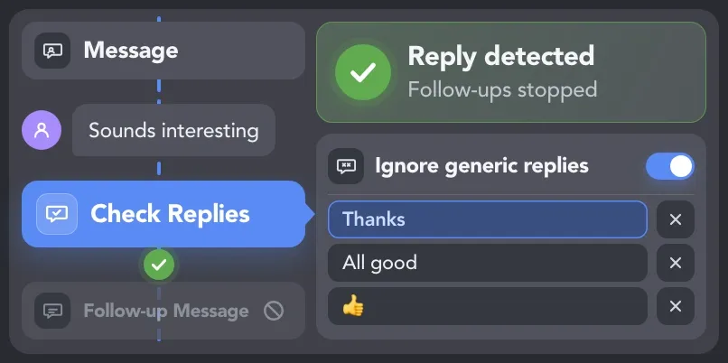Stop Follow-Ups When Someone Replies