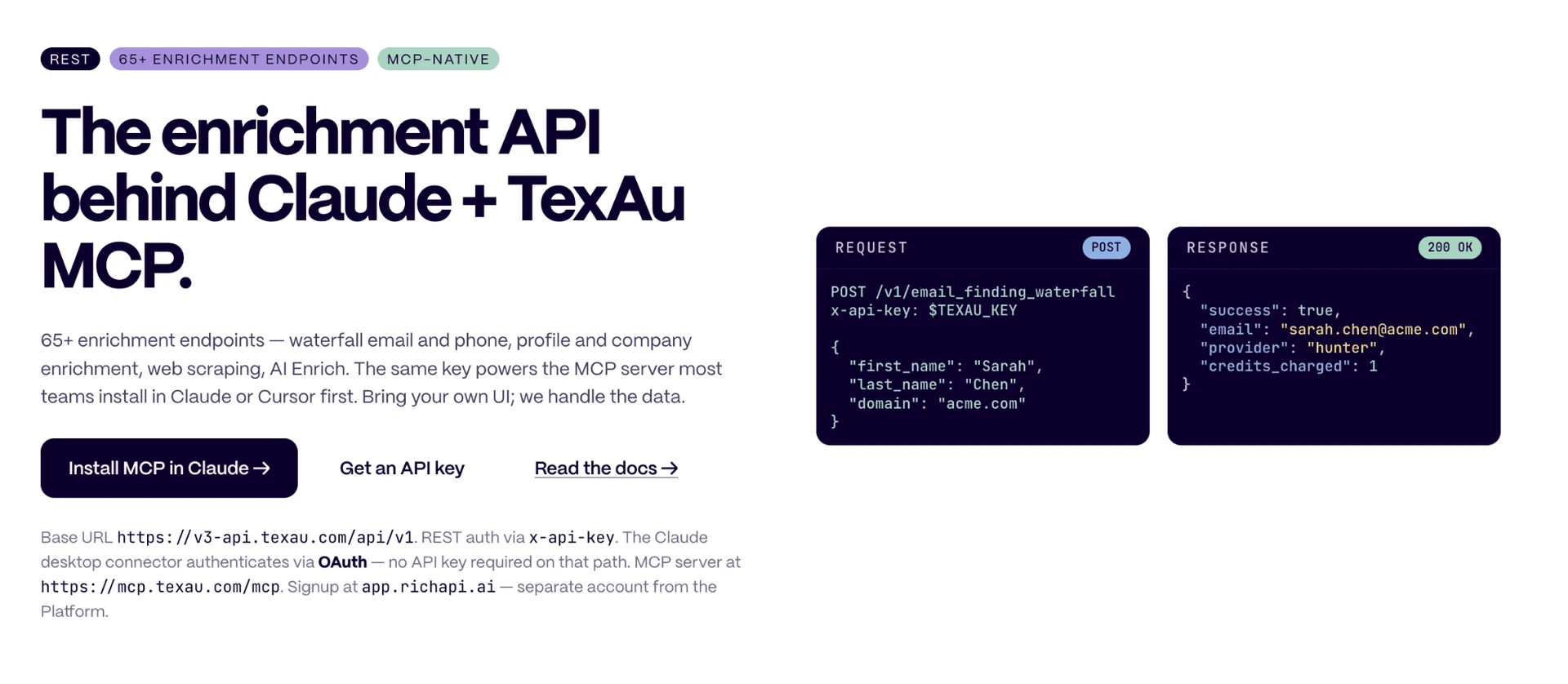 REST API, MCP, Webhooks, Async Jobs, and Rate Limits