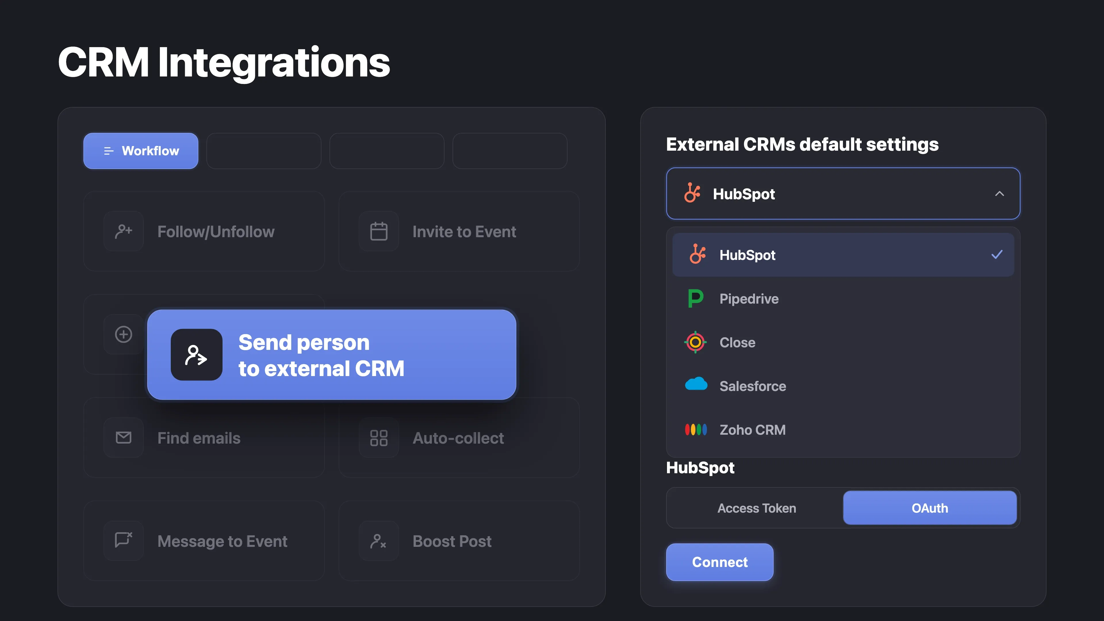 Sincronização Nativa com CRM: zero introdução manual de dados