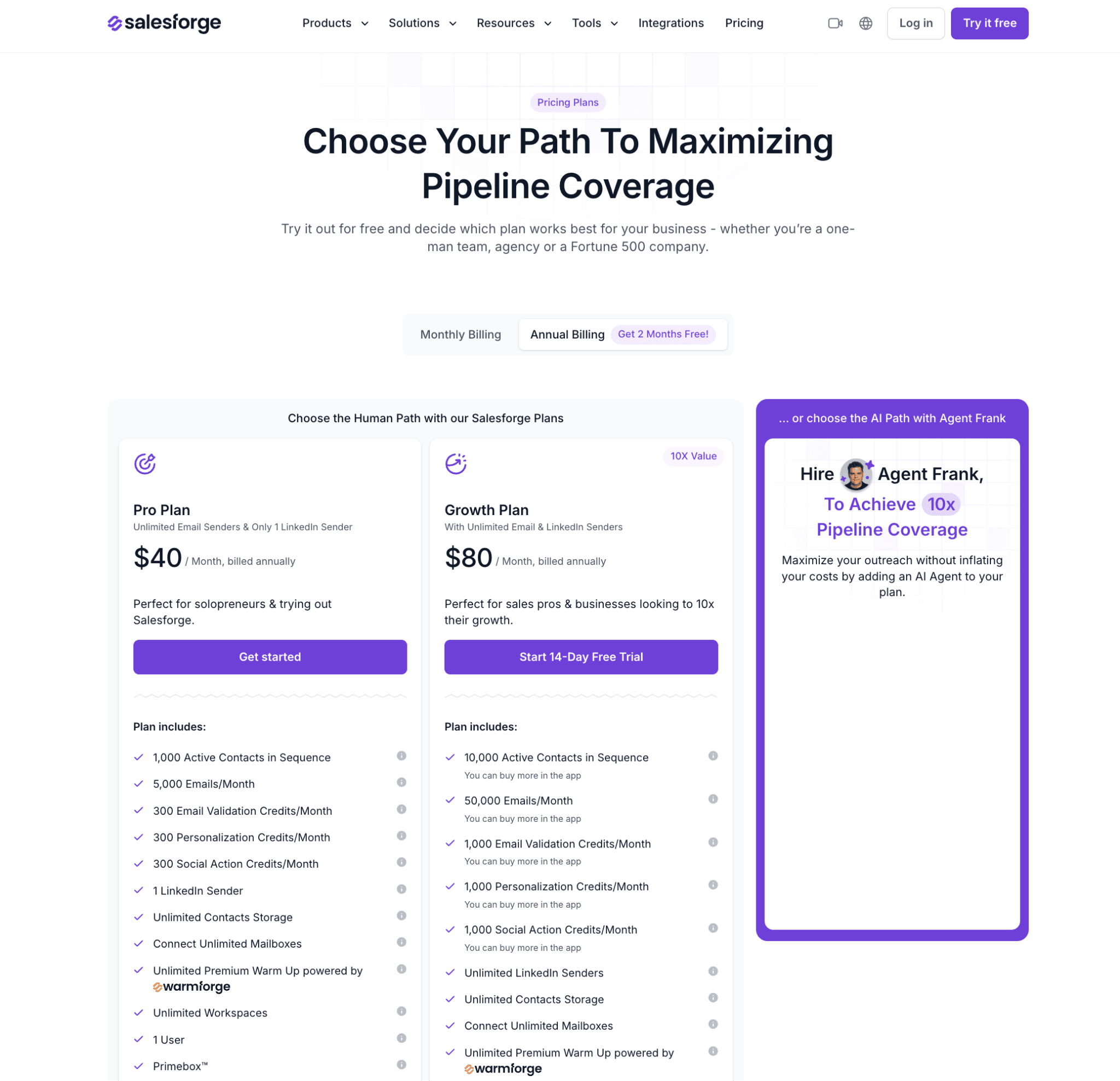 Salesforge Pricing