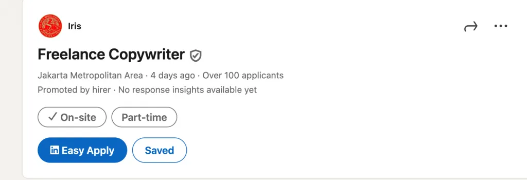 Gespeicherte Jobs auf LinkedIn mit der Schaltfläche „Einfach bewerben“ anzeigen