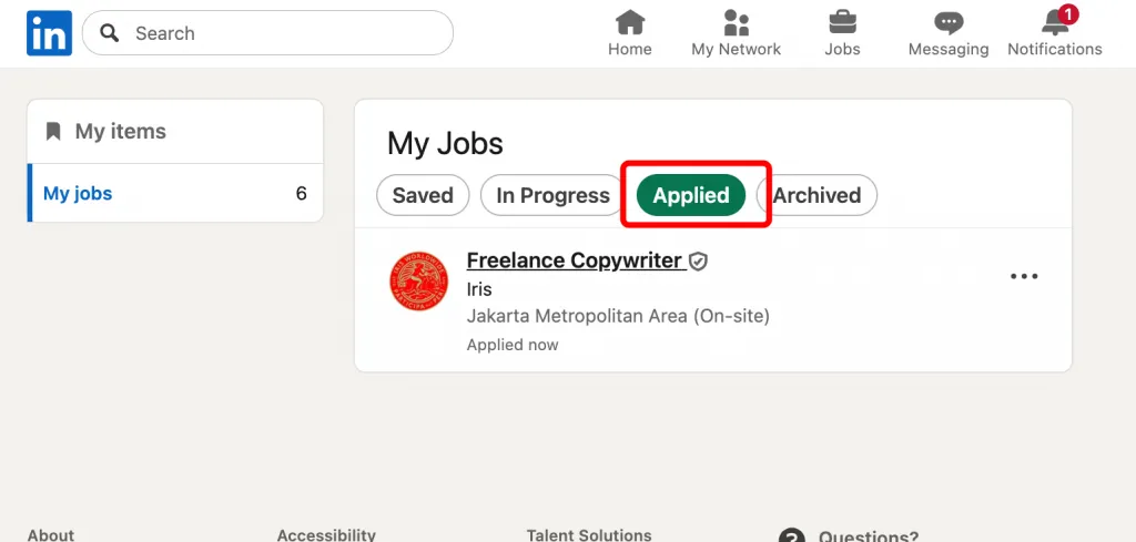 Wo Sie gespeicherte Jobs auf LinkedIn finden