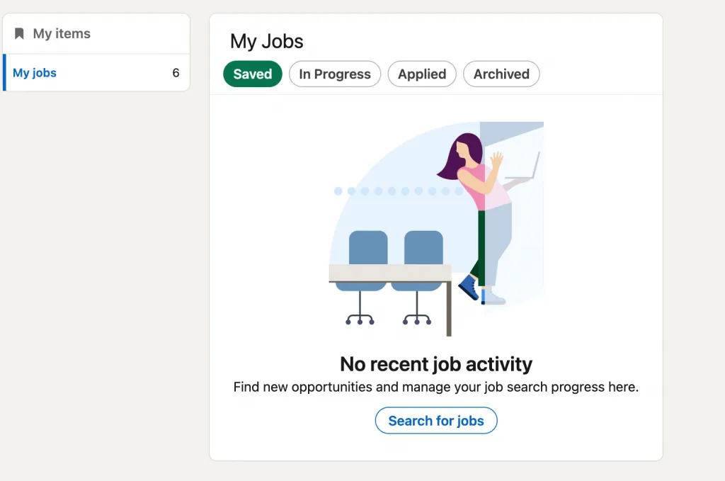 Wo sich meine gespeicherten Jobs im Bereich „Meine Jobs“ auf LinkedIn befinden