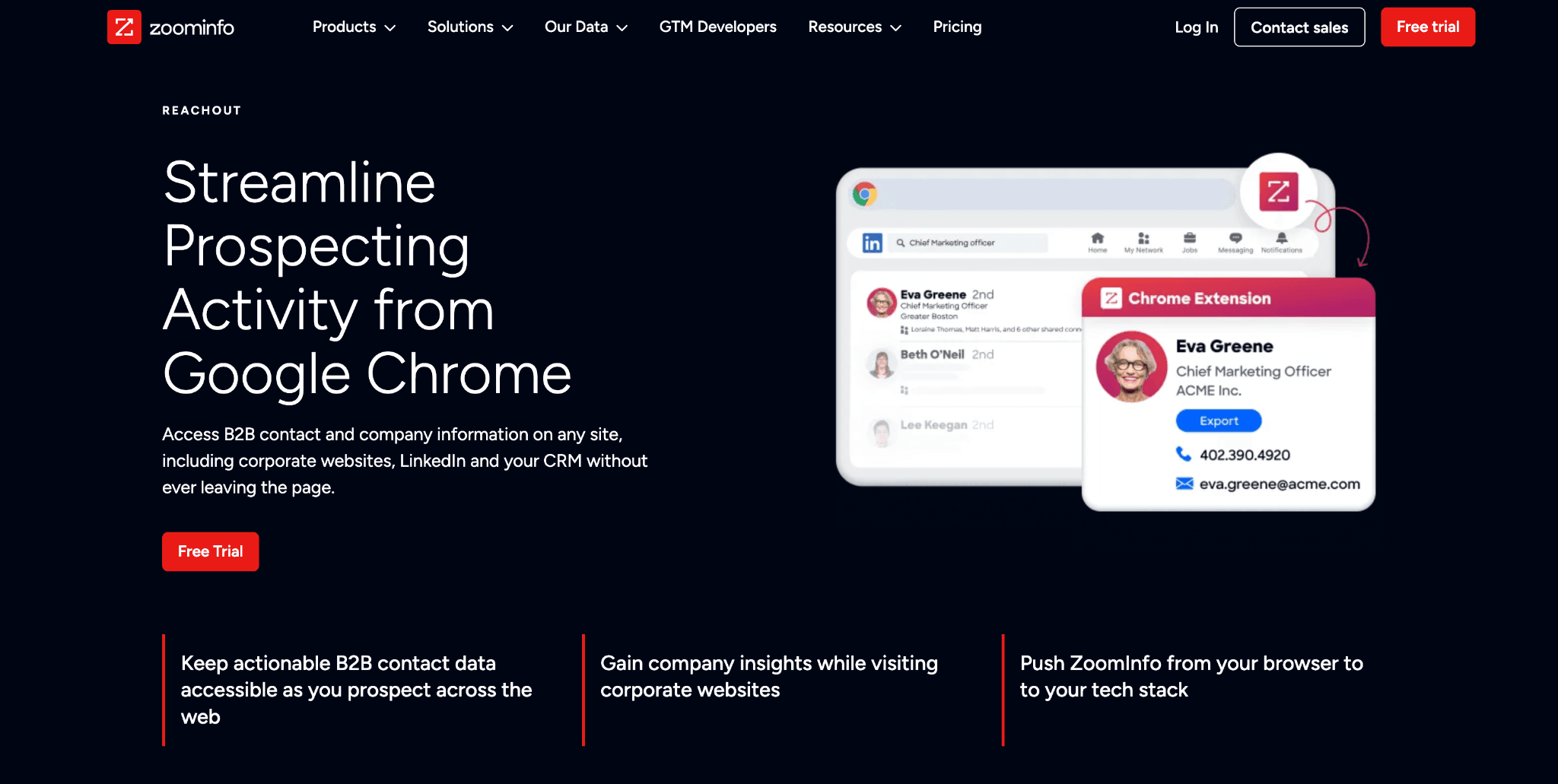 Search, Contact and Company Data, and Exports