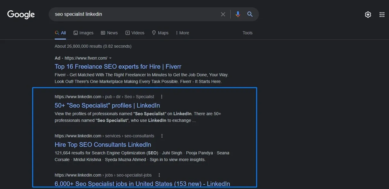 Experto en SEO en LinkedIn
