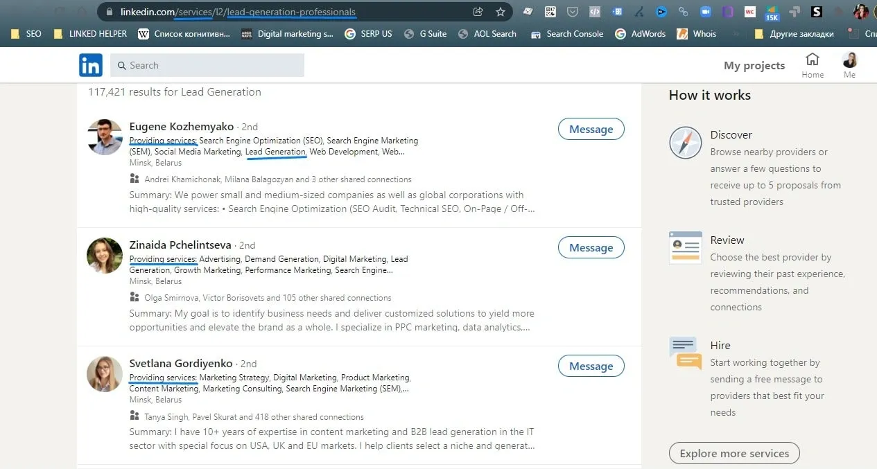Servicios de generación de leads en LinkedIn
