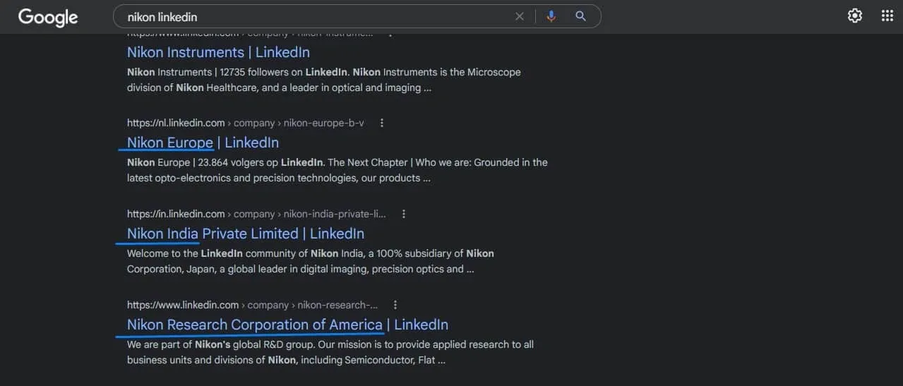 Página de LinkedIn optimizada para SEO geográfico