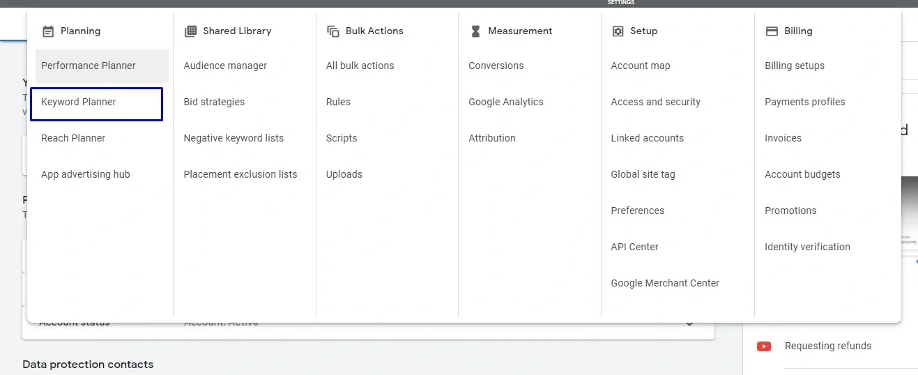 Google Keyword Planner Manager