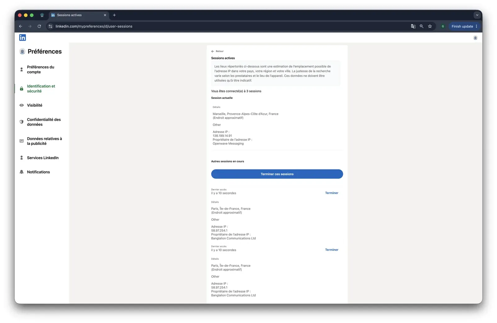 Skylead LinkedIn active sessions with duplicate cloud sessions - July 2026