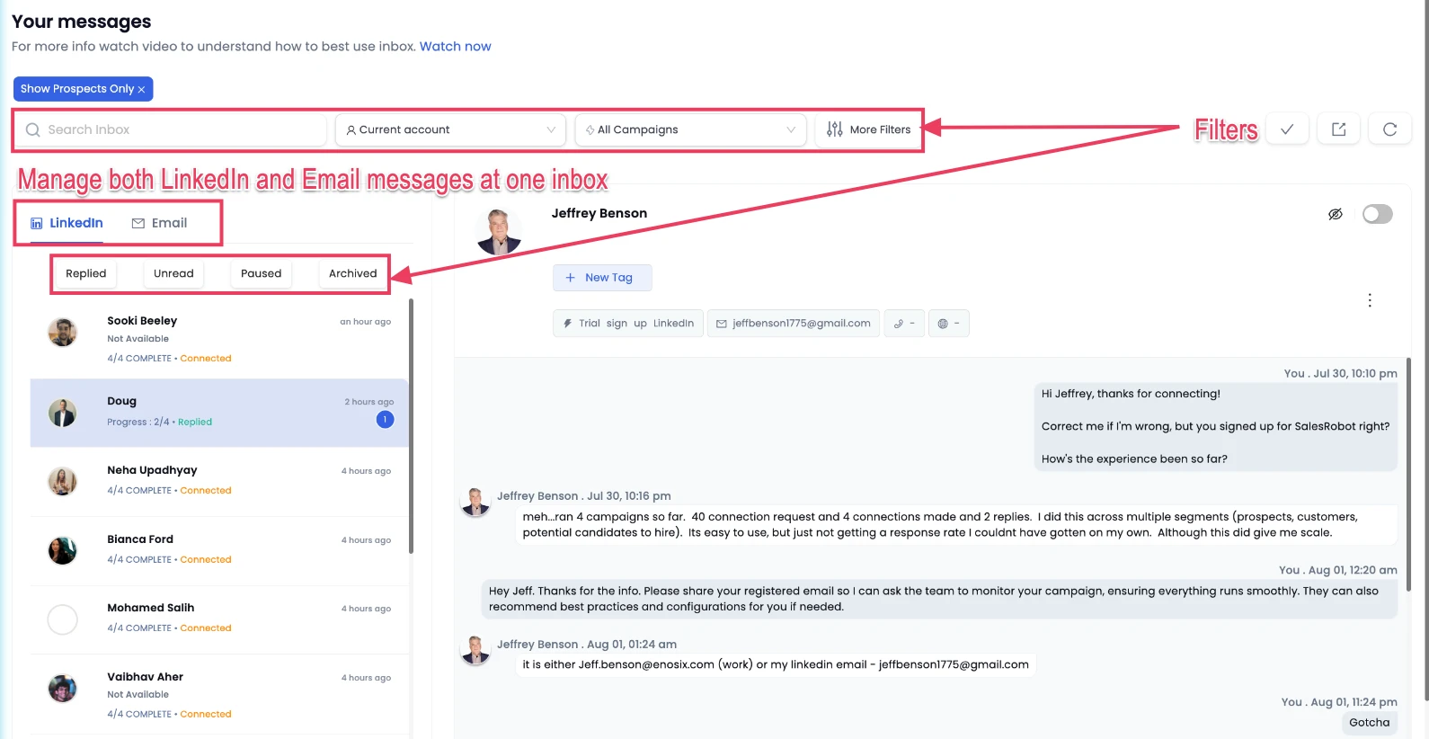 Smart Inbox, Analytics, and Reply Handling