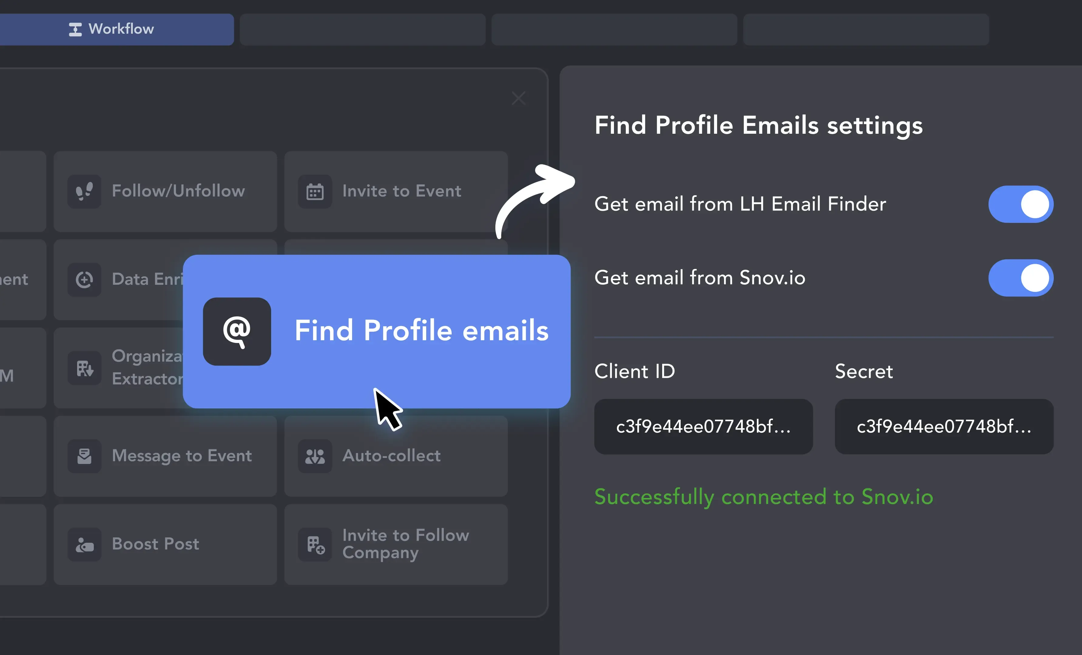 2. Find Emails via Snov.io